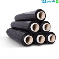 ★ Black pallet wrap stretch film Roll 200mt / 650 ft ★